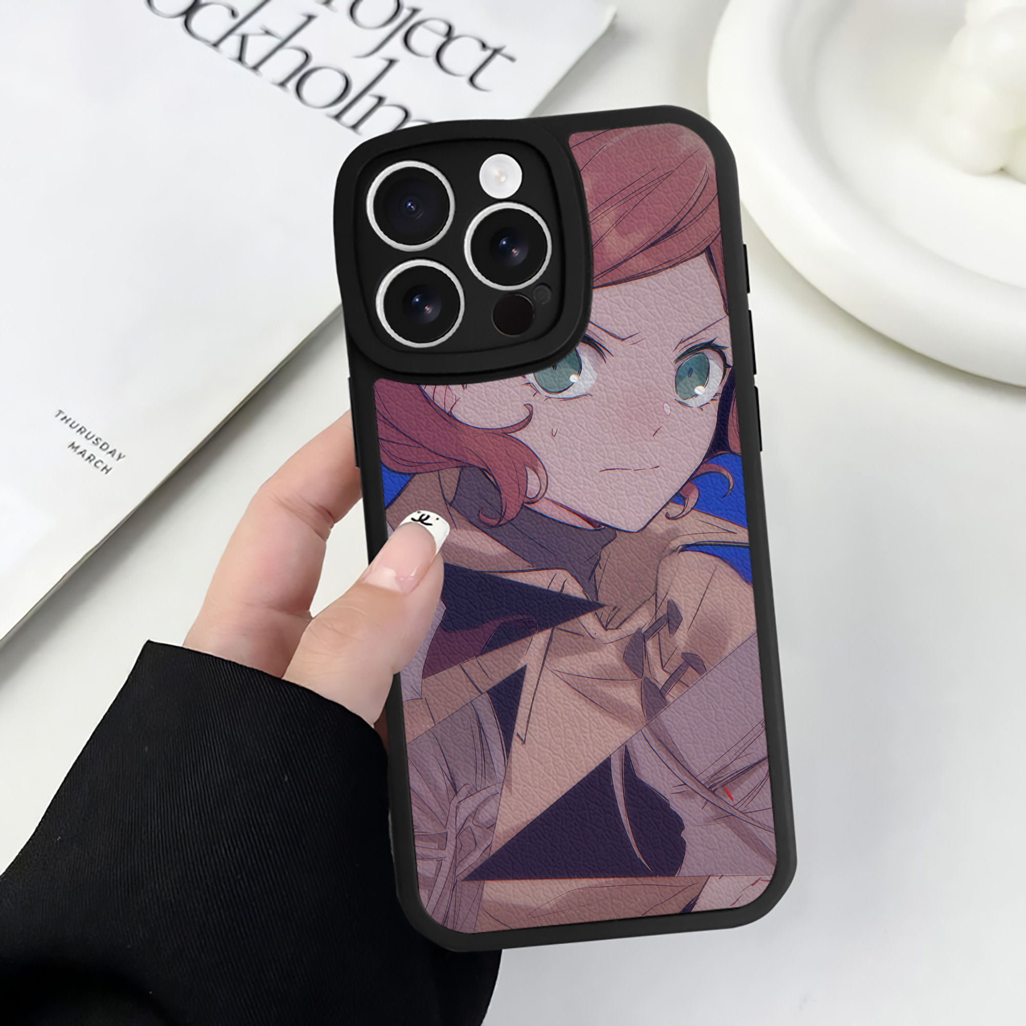 （画像用） 文豪ストレイドッグス Bungo Stray Dogs 【iPhone 16シリーズ対応】シリコンスマホケース（レザー調） 材質：シリコン
